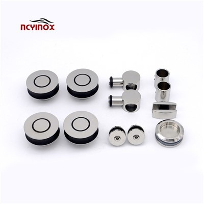 Комплет хардвера за клизна правоугаона туш кабина без оквира за клизна роло врата