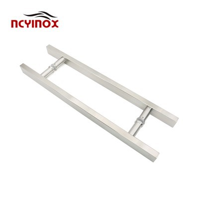 Модел ЈМ-708Б стаклена квака за врата од нерђајућег челика